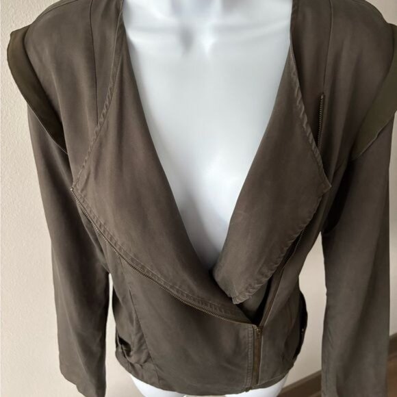 ASTR Jacket Size Small Moto Olive Green Rebellious Grunge Cyber Punk Streetwear - Picture 10 of 12
